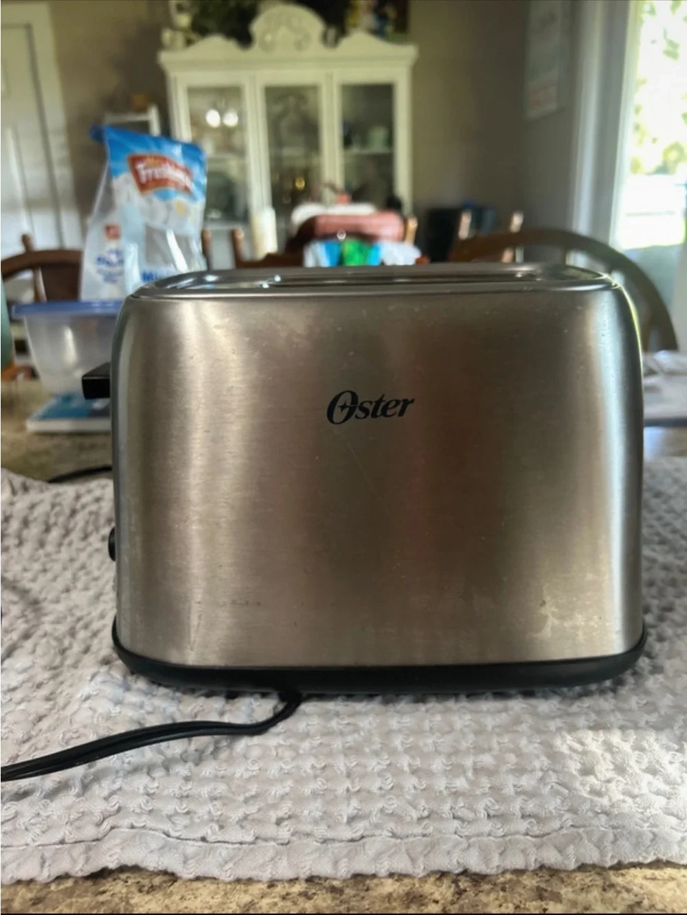 Oster Chrome Finish 2-Slice Toaster in Silver and Black